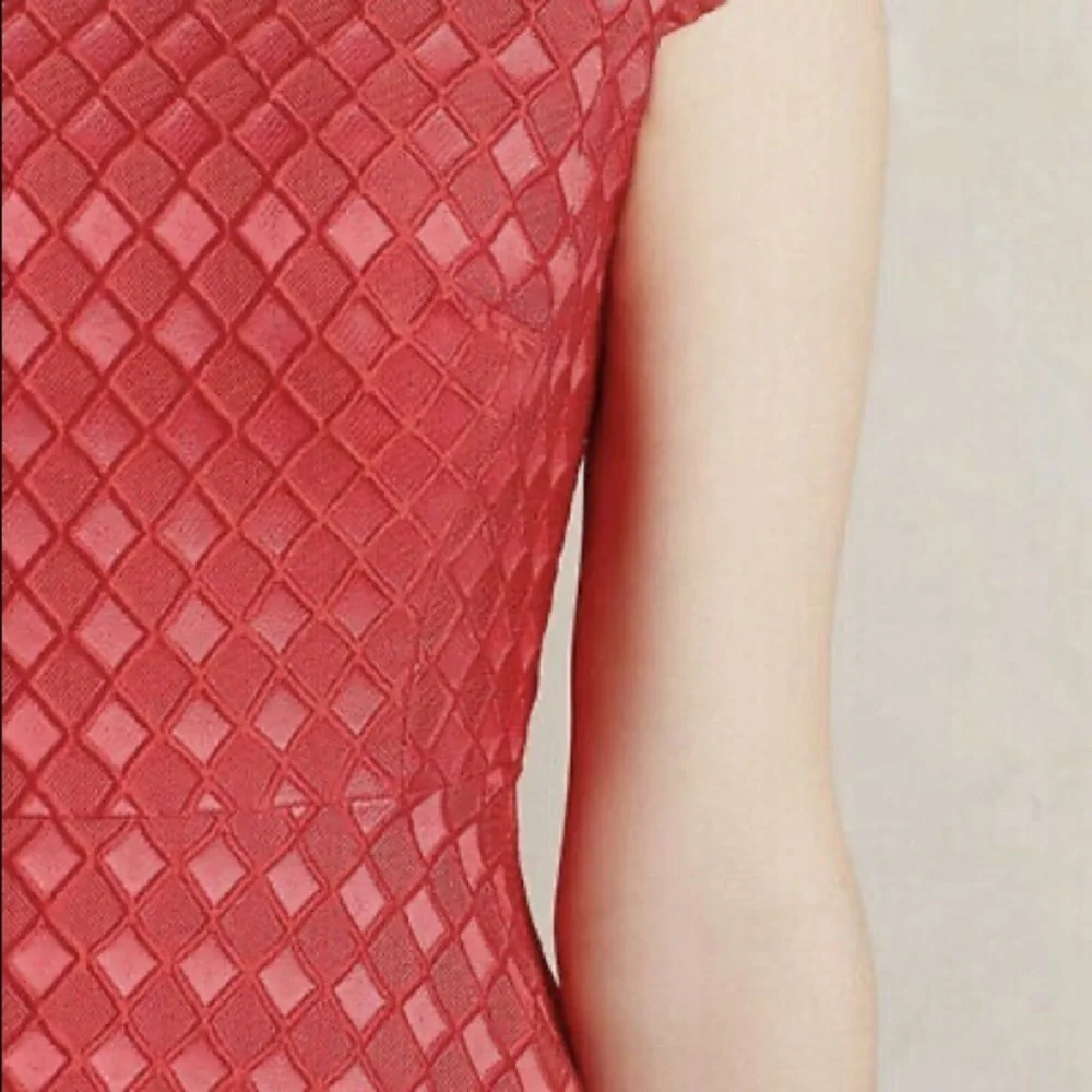 Anthropologie Moulinette Soeurs Minette red silk blend midi dress size 2 - Picture 4 of 17